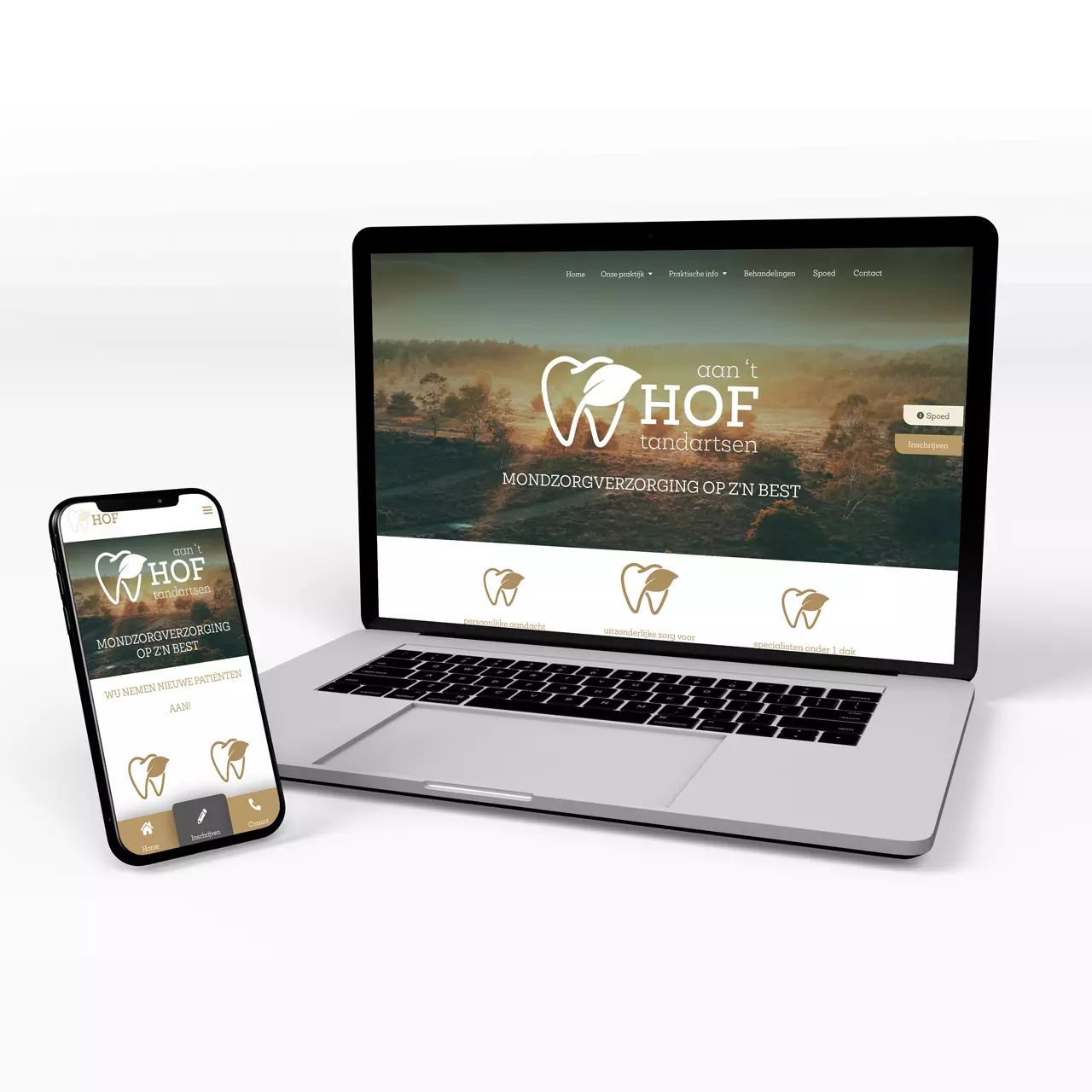 Aan het hof Tandartsen Best: Portfolio Website
