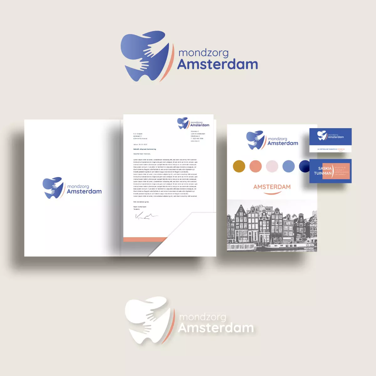 Mondzorg Amsterdam: Portfolio Huisstijlhandboek