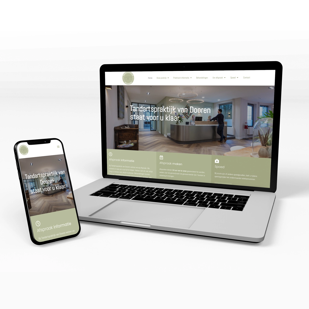 Tandartspraktijk van Dooren Zuthpen: Portfolio Website