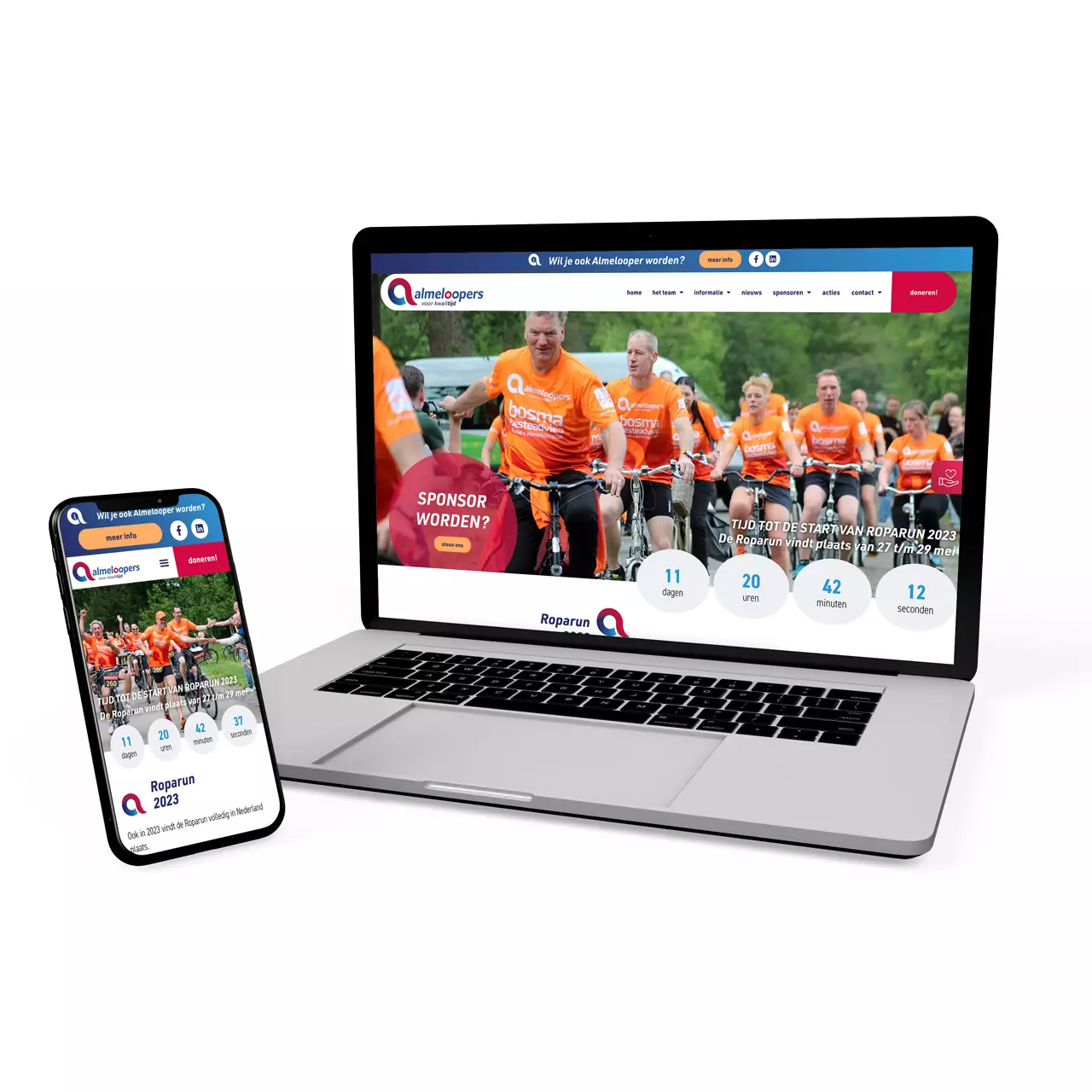 Almeloopers Roparun: Portfolio website
